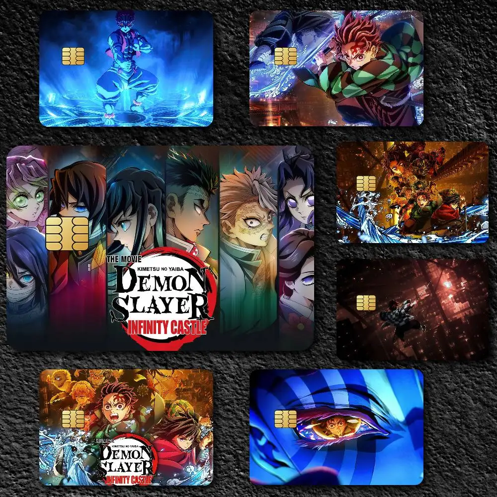 Anime I-nfinity C-astle Waterproof Film Skin Card Stickers Cover Credit 4PCS Debit Front Decoration Bank Bus Pass