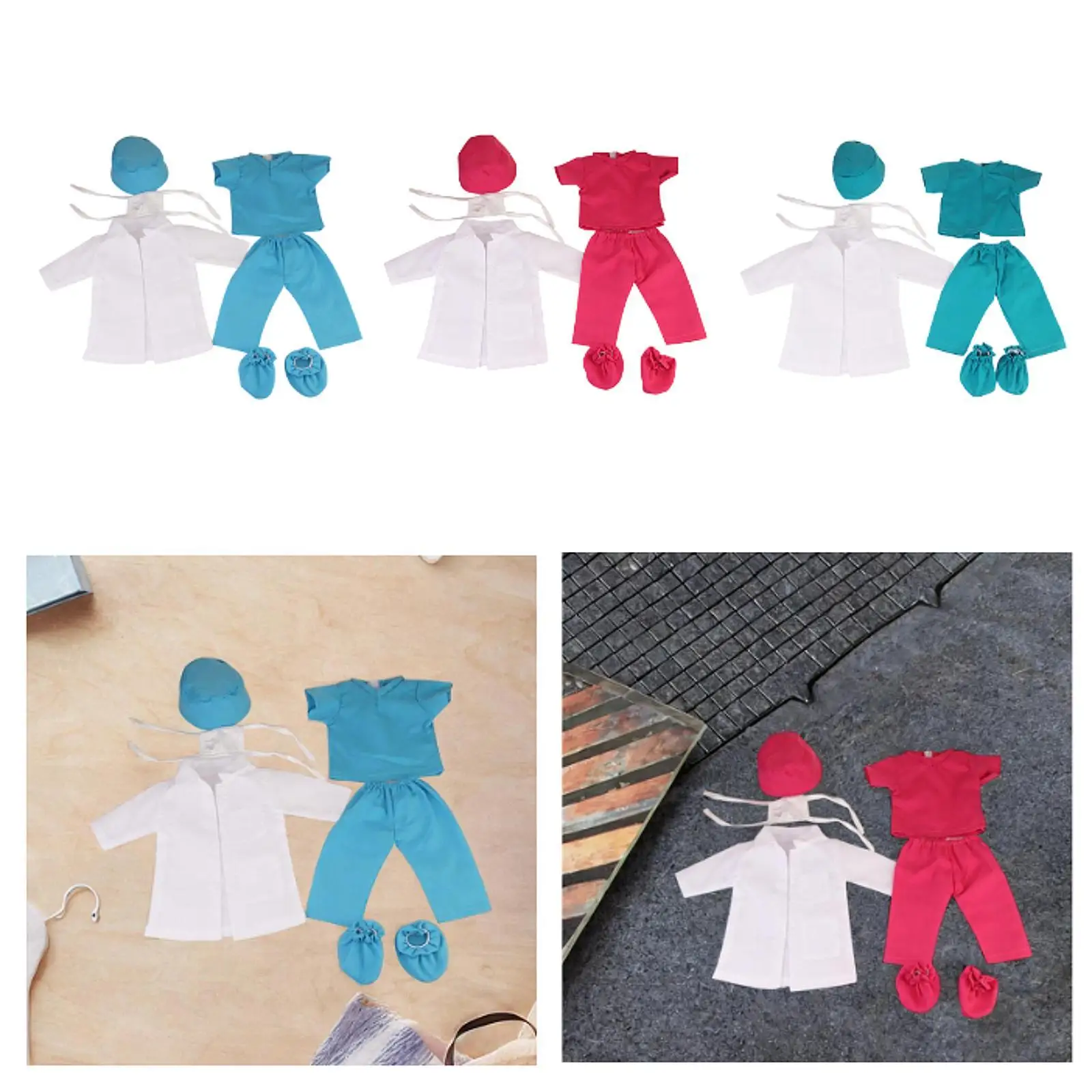 

Doll Clothes Suit 18icn Costumes Playset Doll Doctor Outfit for Pendant Doll Kids Girls 18in Girl and Boy Dolls American Dolls