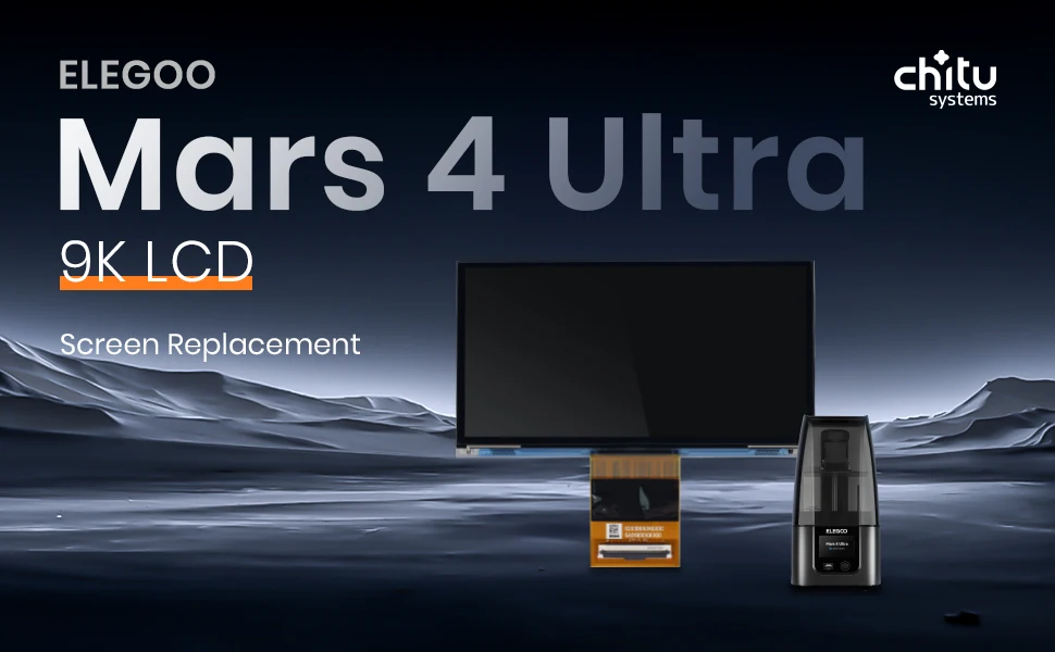 Elegoo Mars 4 Ultra / Mars 4  6.8 inch 9K Monochrome Original LCD Screen Replacement 3D Printer Part