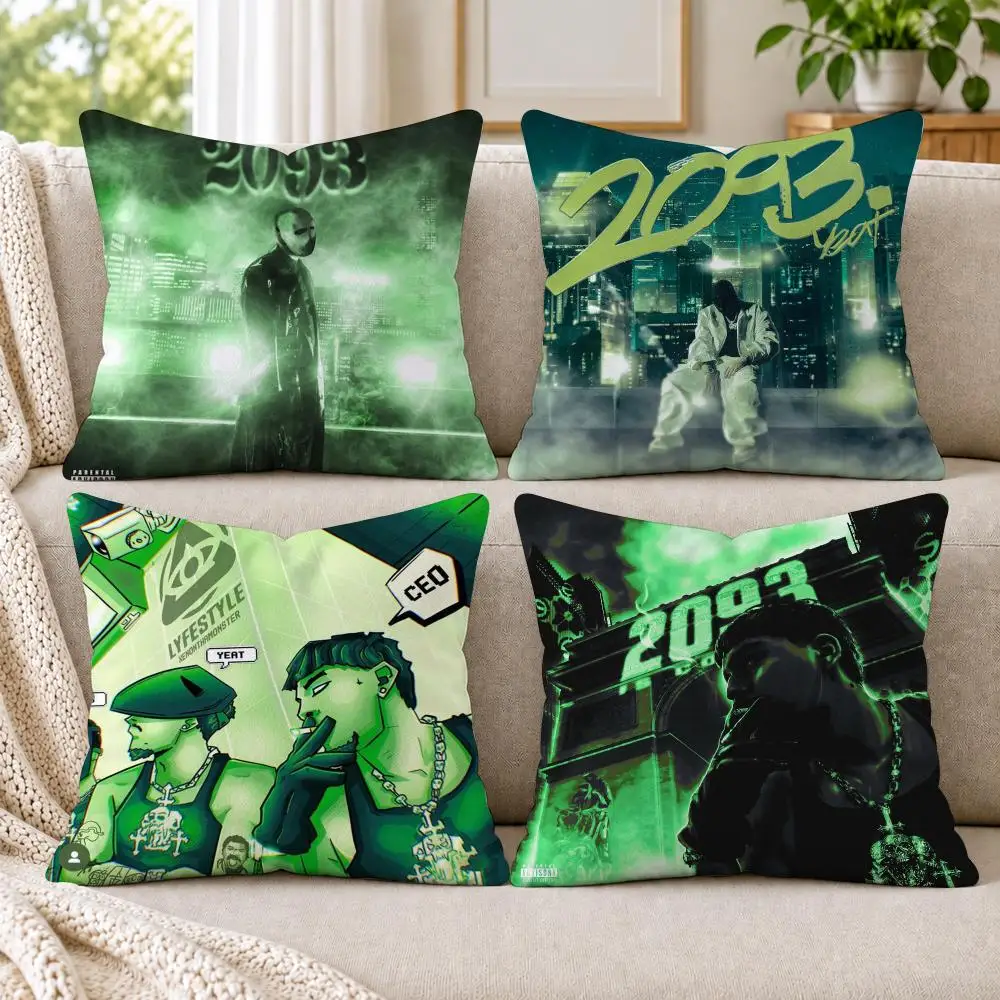 Rapper Yeat 2093 Cushion Cover Short Plush Double-Sided Printing Sofa Bedroom Living Room Throw Pillow Cover Home Decor