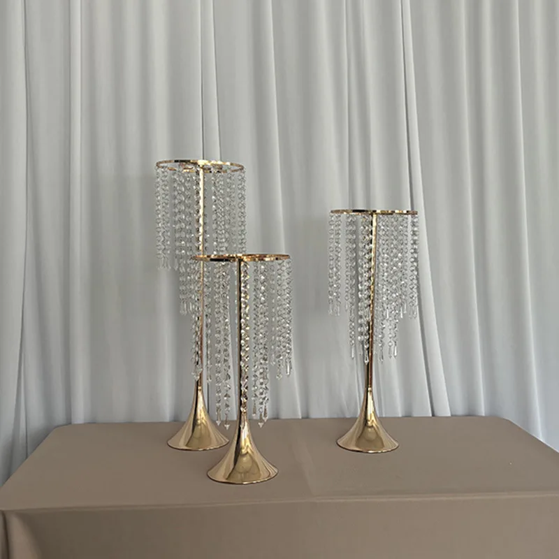 Creative fashion European candle holder wedding road guide prop decoration personalized crystal decoration ornament factory