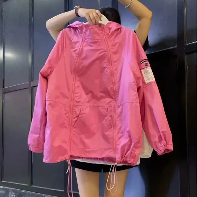 

Female Fashion Double Zipper Trench Jacket Spring Autumn Lady Long Sleeves Lined Outwear Women Large Size 4XL Windbreaker Coat