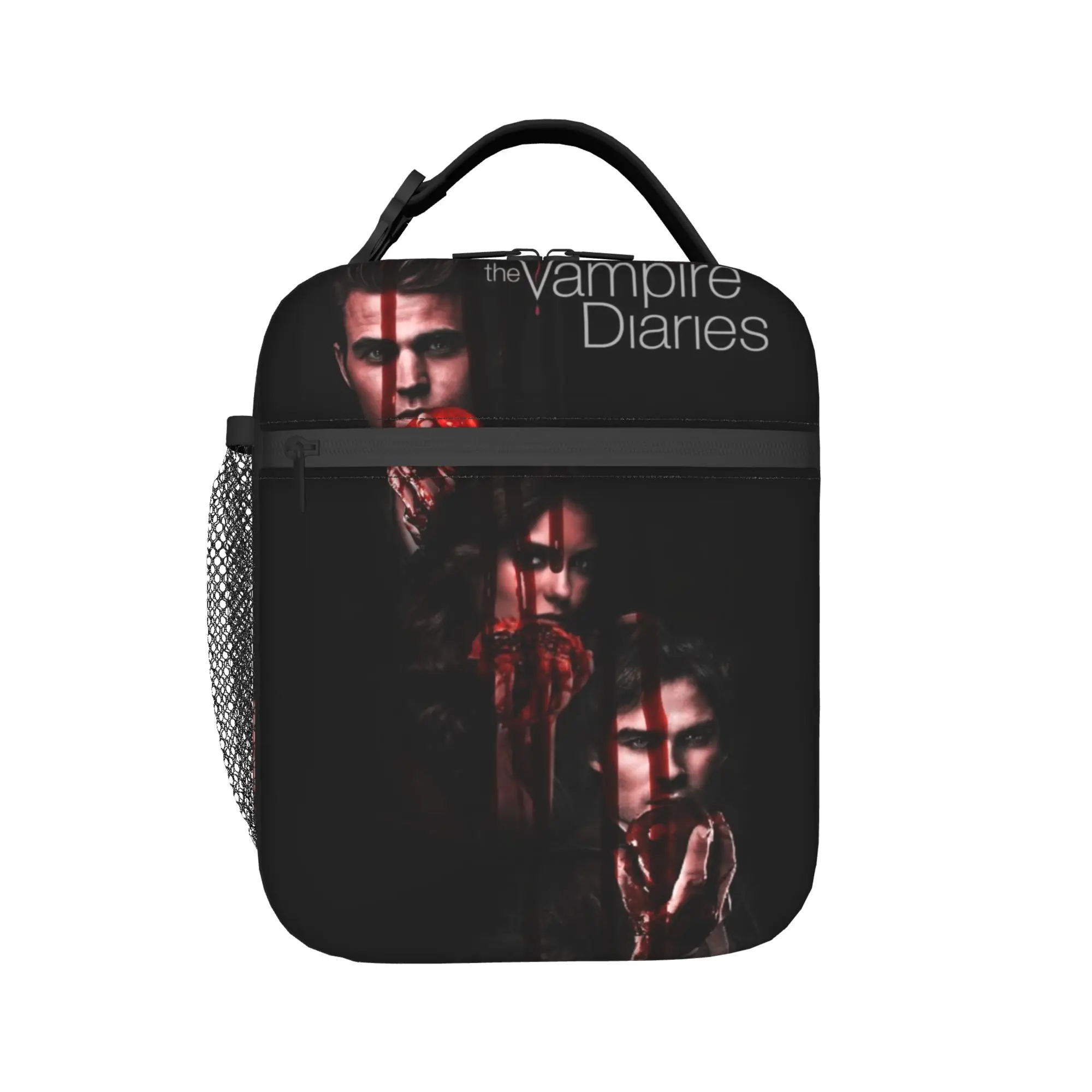 The Vampire Diaries Resuable Movie Lunch Bag Casual Travel Lunch Box Print Portable Tote Food Bags