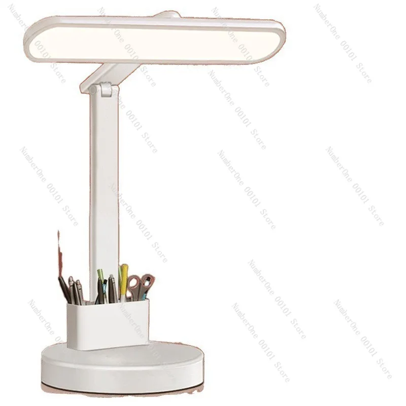 Студенческая светодиодная настольная лампа для защиты глаз, перезаряжаемый ночник, сверхдлинная батарея, идеальные дети и подростки, мягкое освещение для учебы
