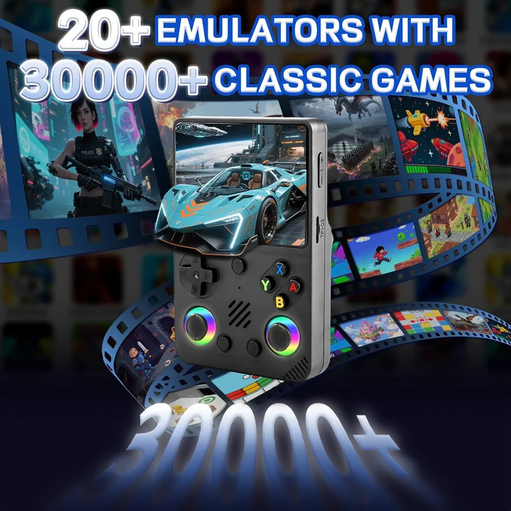 

RG36PRO Retro Game Console 64G Open Source Handheld Game Console 3.5Inch IPS Screen Portable Handheld Video Player 64G