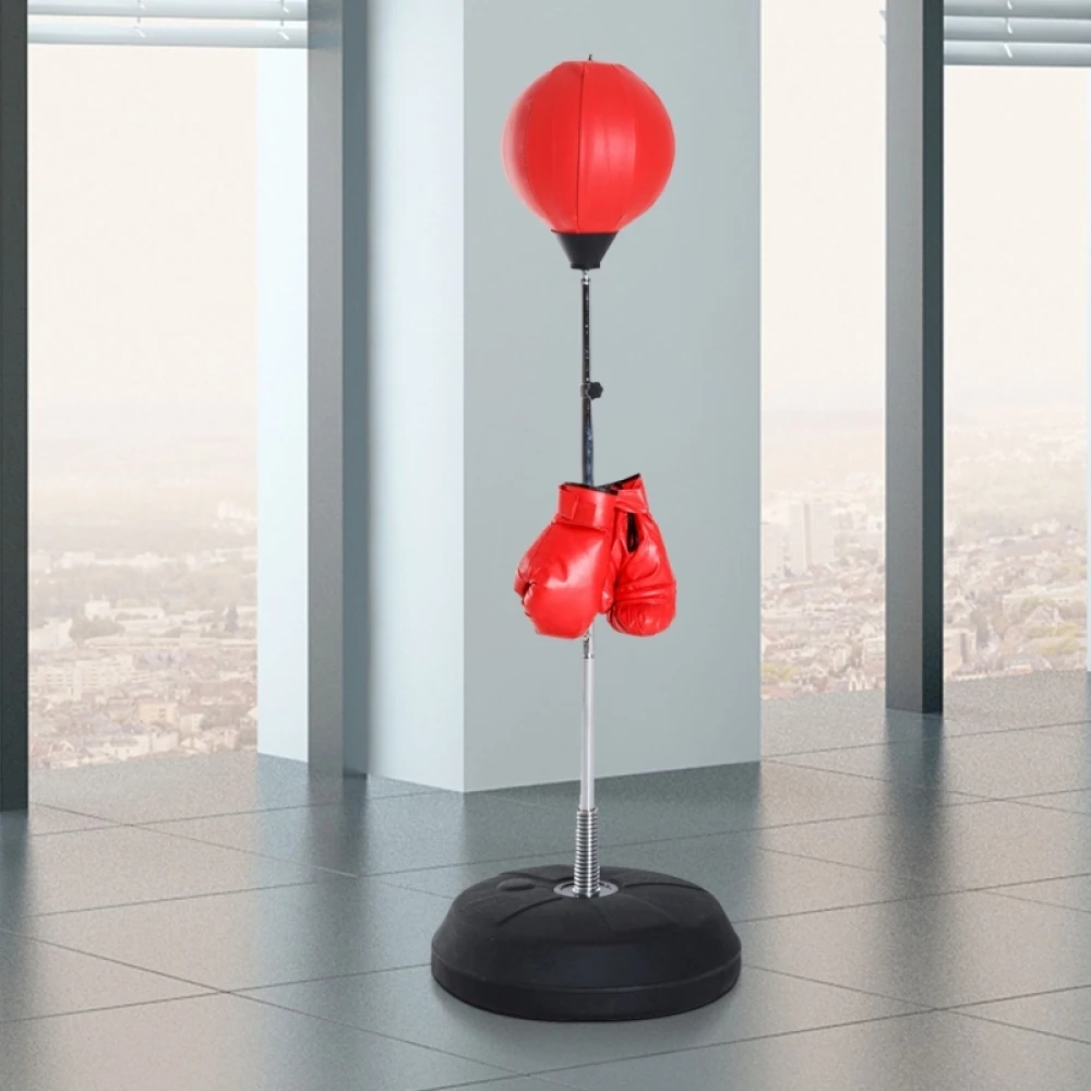 Set De Boxeo Con Bola De Boxeo, Altura Ajustable, Incluye Guantes De Boxeo, 126-144Cm, Rojo — -79%, 190.43€ Coupon, from 50.02€ – 79% descuento – €50.02