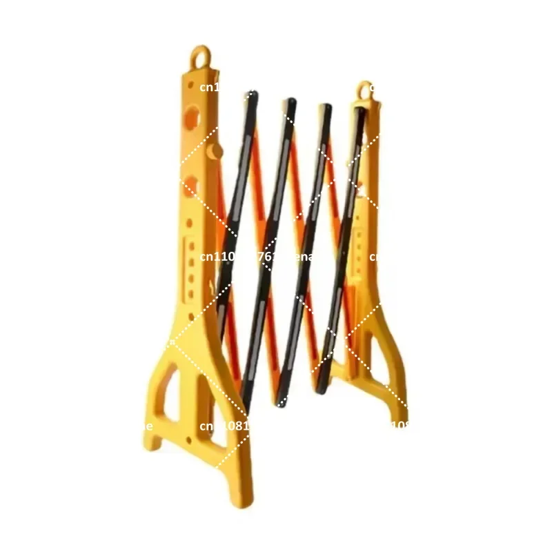 Portable Plastic Folding Telescopic Fence, Reflective Warning Construction Traffic Barrier, Isolation Safety Pole