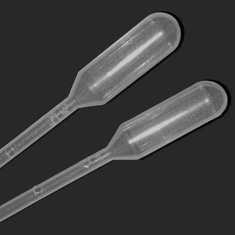 Pipettes transparentes pratiques jetables, en plastique sûr, compte-gouttes de transfert des yeux, 1ml, 250 pièces/sac