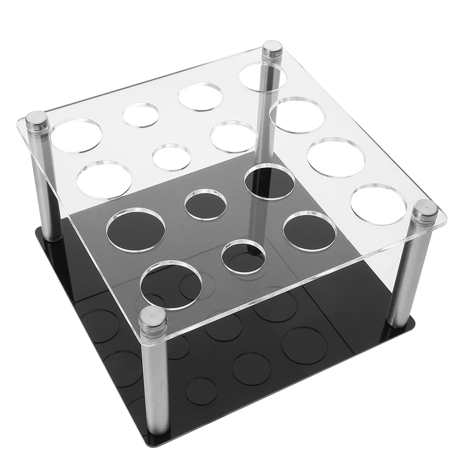 

Acrylic Chess Piece Holder Diy Friendly Resin Mold Stand Secure Base Versatile Aperture Storage Organizer Elegant Design Epoxy