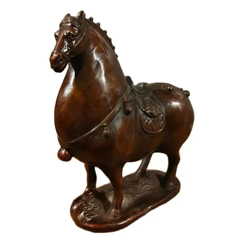 Tang Ma Junma Purple Copper Horse Ornament Home and Office Desk Accessories