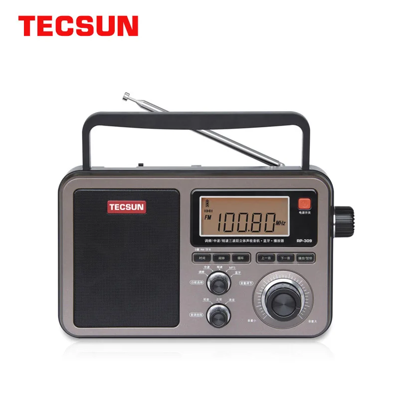 

Original Tecsun RP309 WAV APE FLAC Bluetooth Speaker Portable FM SW MW Radio USB TF SD card MP3 Player Radio Music Playback