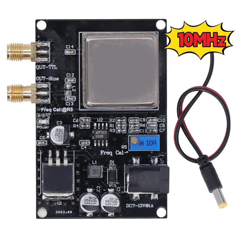 

OCXO 10MHz Frequency Standard Reference Module with Ultra Low Phase Noise, SMA Interface, High Accuracy Crystal Oscillator