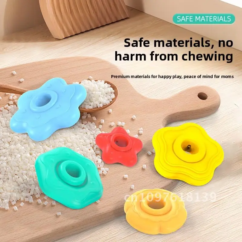 1～2歳児向け音楽付き回転式レインボー積み木おもちゃ - 色と形の早期学習おもちゃ