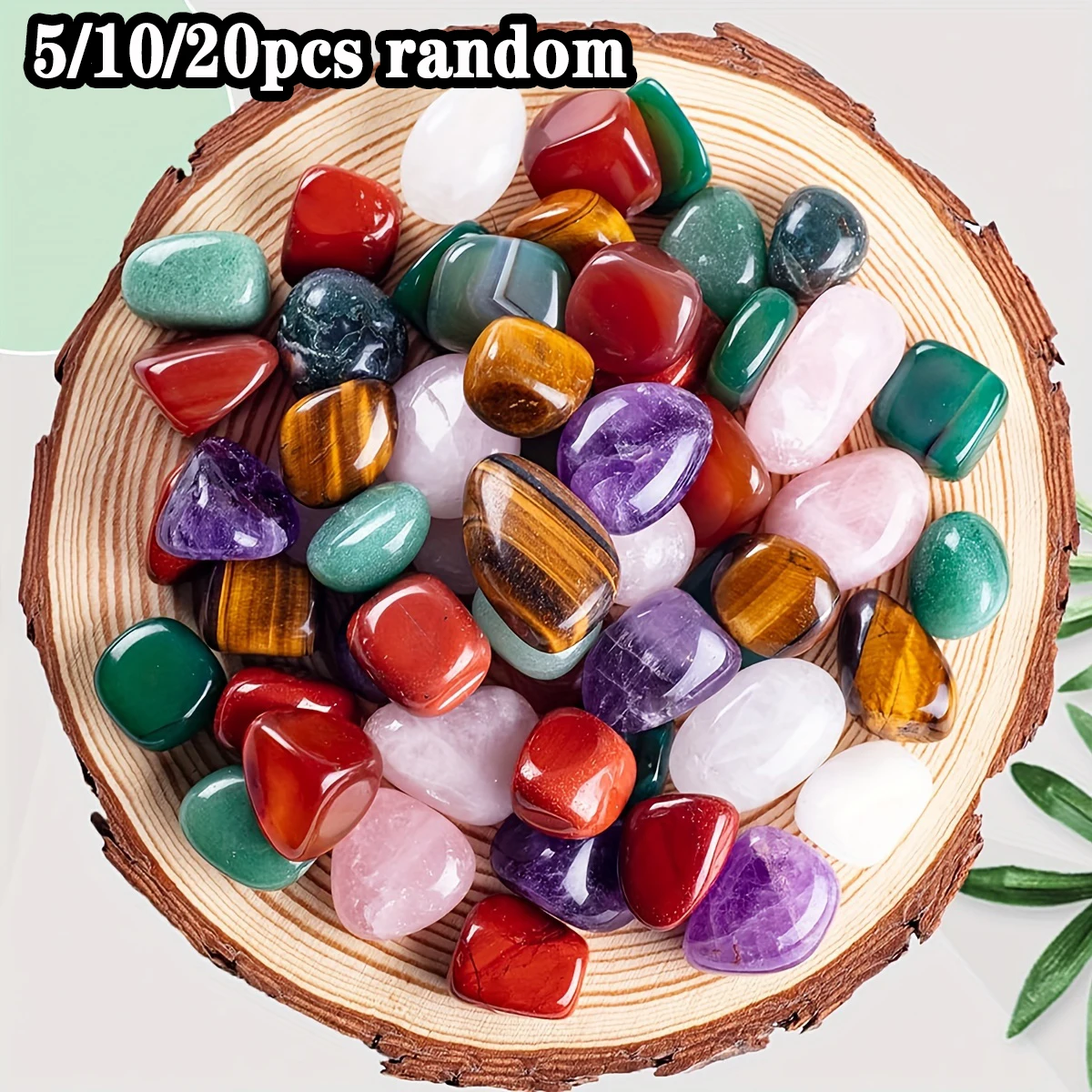 5/10/20pcs Random Natural Bulk Rolling Polishing Stone Crystal Set Home Decoration Raw Stone Spiritual Gift