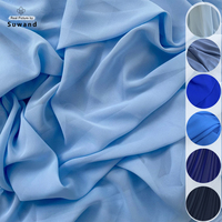 Soft Baby Blue Sheer Chiffon Fabric for Apparel Bridal Party Decoration Georgette Backdrops Curtain Dress Cloth DIY Material