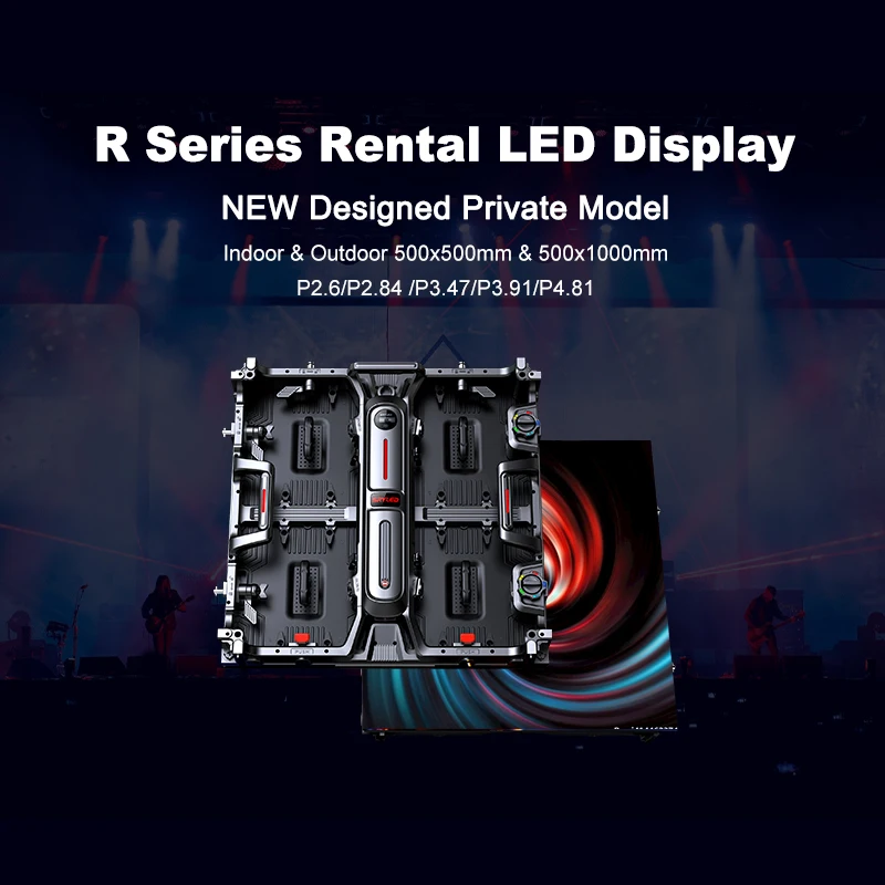 Outdoor Full Color LED Rental Display Screen Panel 500x500mm P2.6 P2.9 P3.9 LED Advertising Billboard Retail Store Elevator