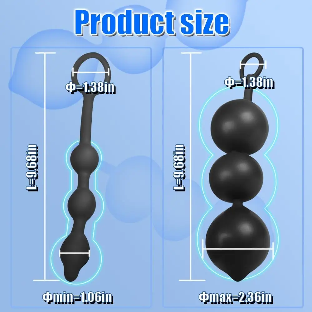 ปลั๊กเป่าลม, ปั๊มลมลูกปัดซิลิโคน, ของเล่นแบบถอดได้, เครื่องนวดต่อมลูกหมาก, ปรับขนาดได้, ของเล่นสำหรับผู้ใหญ่ชาย