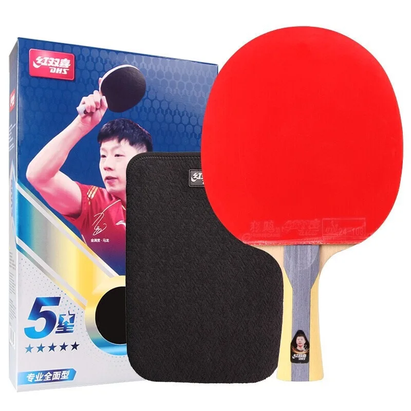 

DHS 5-star table tennis racket pure wood thick core bottom plate finished single racket attack and defense H5002/H5006