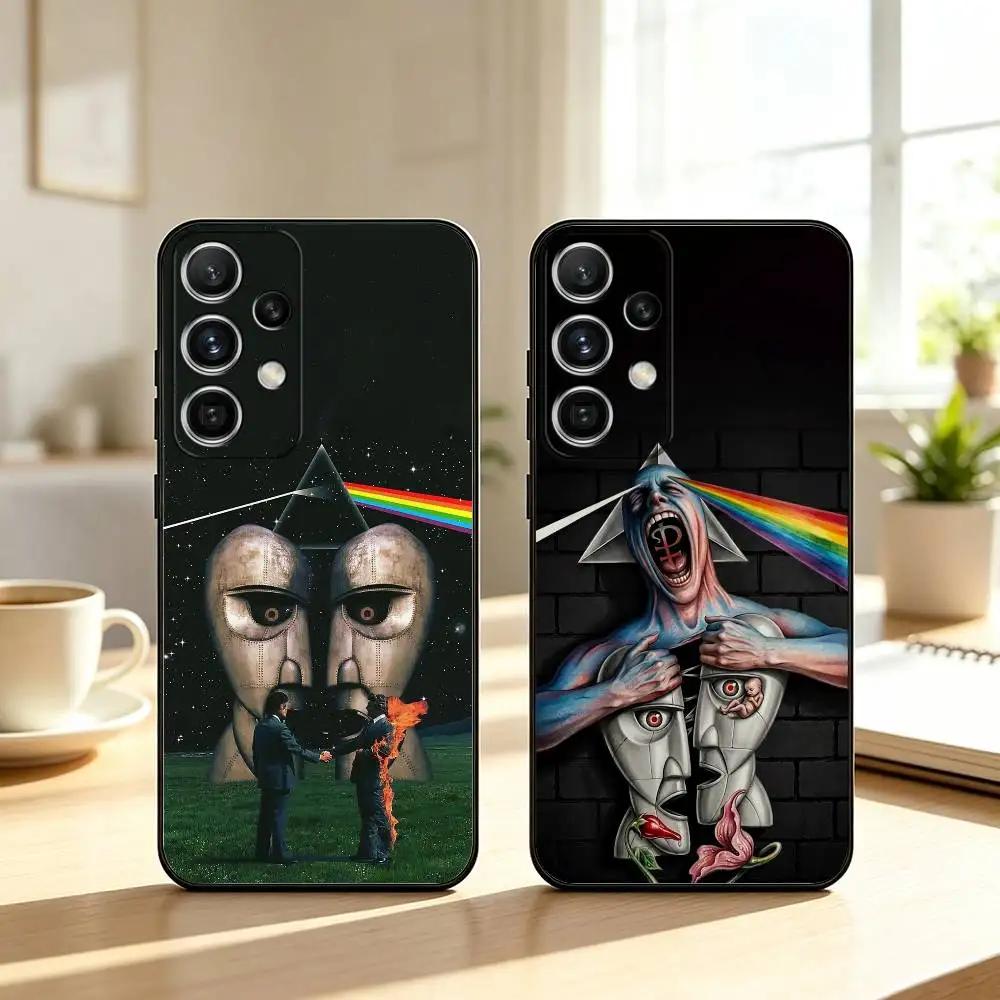 Classic P-Pink HOT Band Floyd Phone Case For Samsung S25,S24,S21,S22,S23,S30,Ultra,S20,Plus,Fe,Note,10,9,5G Black Cover