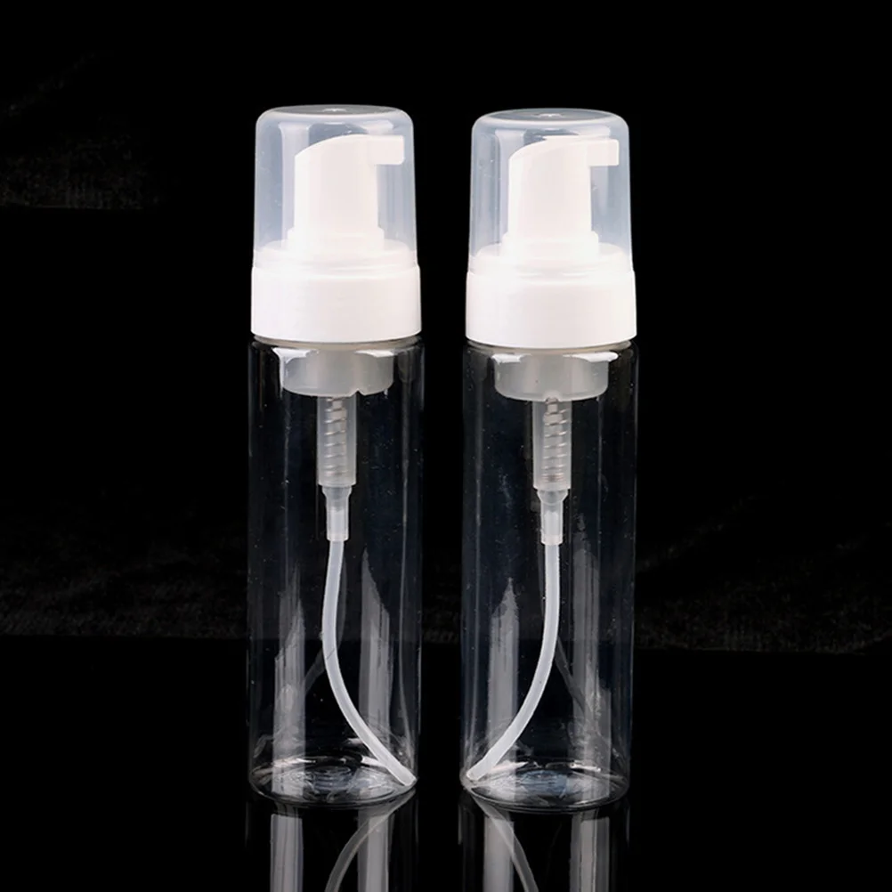 

2pcs 200Ml Portable Bubble Bottle For Facial Cleanser Shampoo Shower Gel Travel Container Reusable Lightweight Empty Bubbler