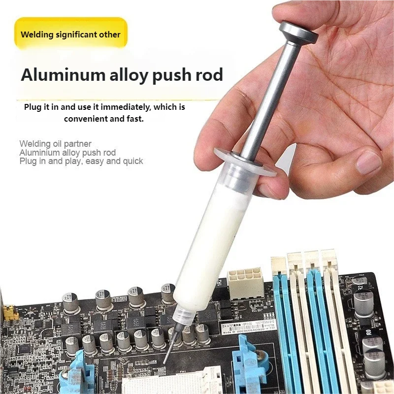 TE-051 Aluminum Alloy Push Rod Welding Oil Partner for Mobile Phone Repair Booster Rod Dispenser Propulsion Tool