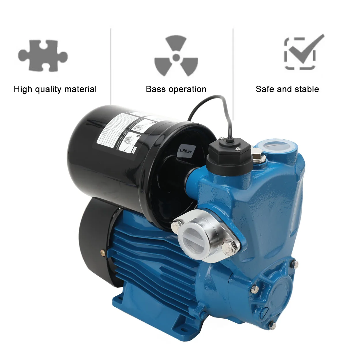 مضخة معززة ذاتية التحضير 110 فولت مضخة معززة منزلية أوتوماتيكية بالكامل مضخة معززة لمياه الصنبور الصامتة مضخة معززة لخط الأنابيب