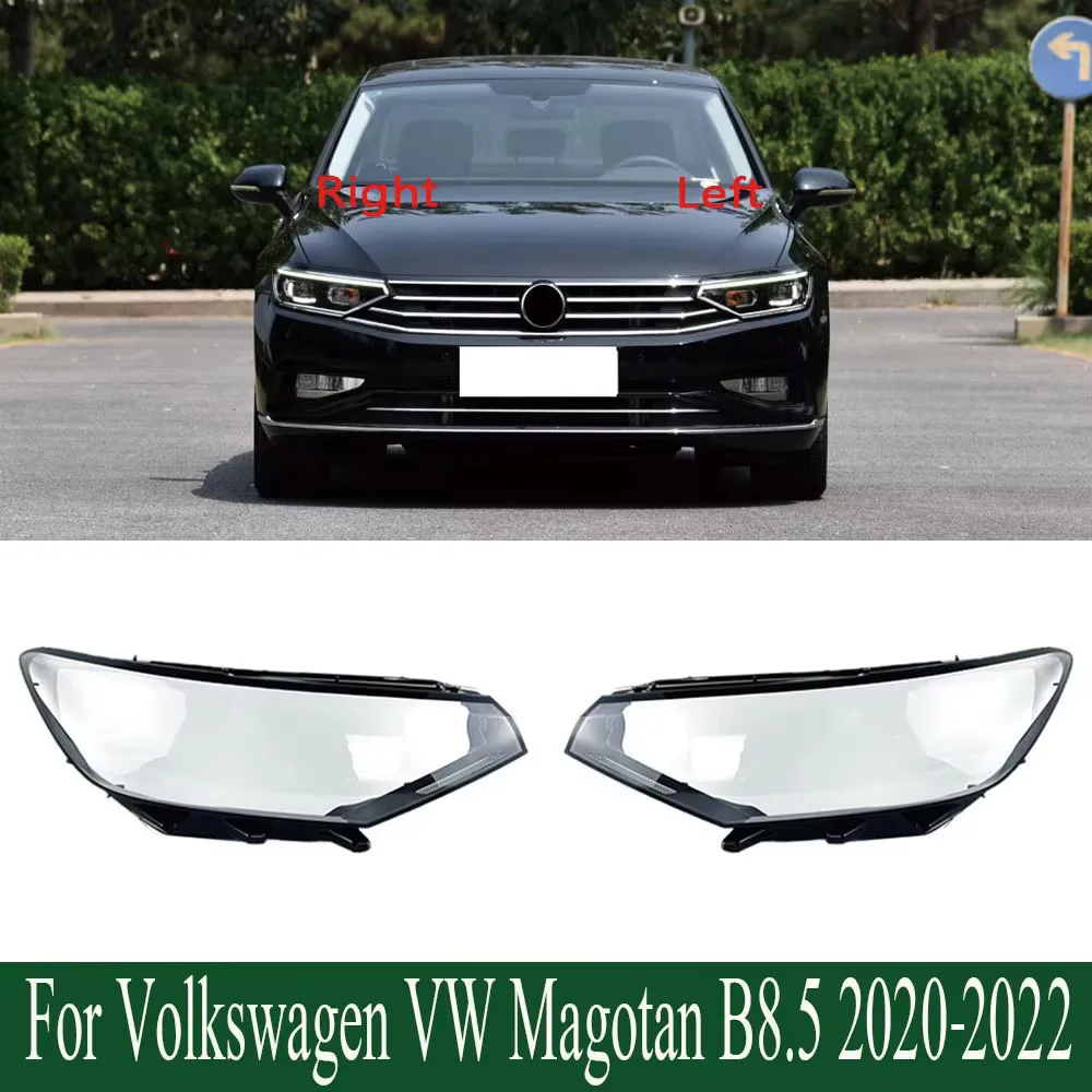 Lampshade Headlamp Cover Lamp Shell Mask Headlight Shade Plexiglass For Volkswagen VW 2020-2022 Magotan B8.5 (Low Configuration)