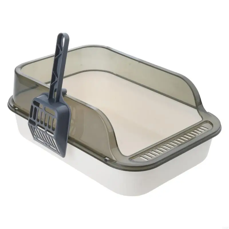 G92C Cats Litter Box High Side Prevent Splashing Thickened Construction Easy to Clean  Pet Bathroom