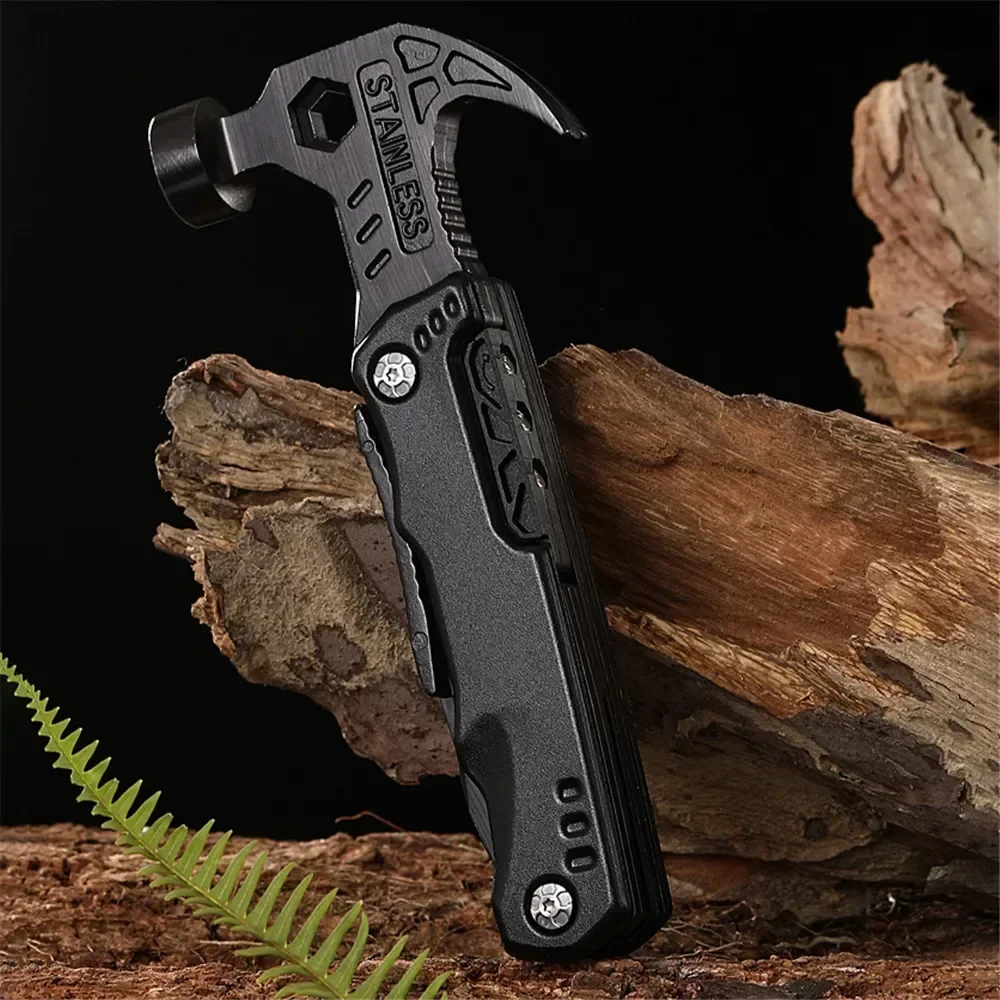Imagem -06 - Multitool Alicate de tipo Portátil Martelo Nylon Bainha Sobrevivência ao ar Livre Caça Camping Caminhadas Ferramenta Garra Novo Aço Inoxidável