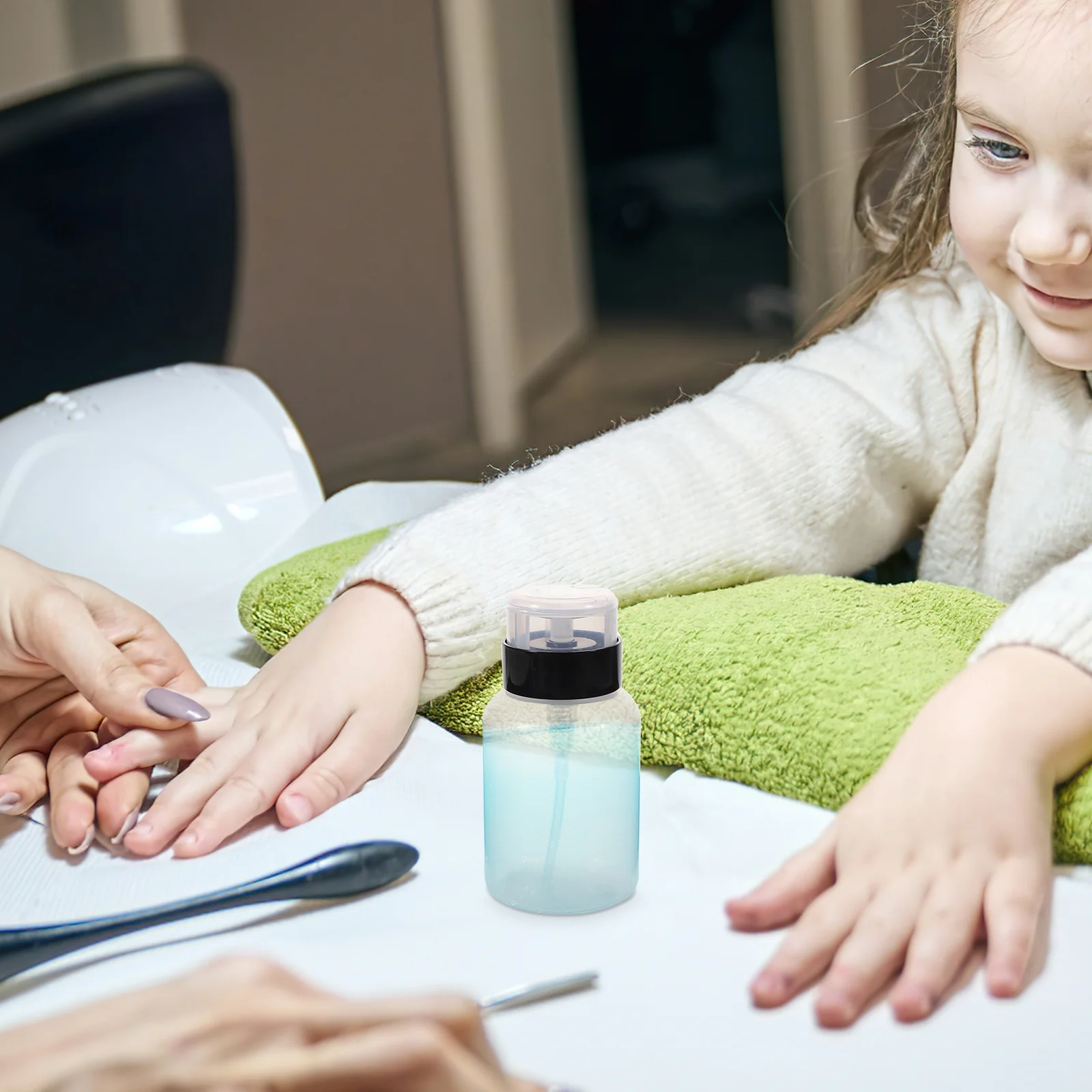 200ml ブラックヘッドロックボトル マニキュアリムーバー ポンプディスペンサー 空ボトル プッシュダウンポンプボトル サロン 家庭用 液体用