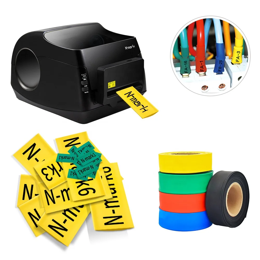 2026N-mark Heat Shrinkable Tube Printer for Cables Printing  Marker Machine with Automatic Cutting with QR Code, Serial Number