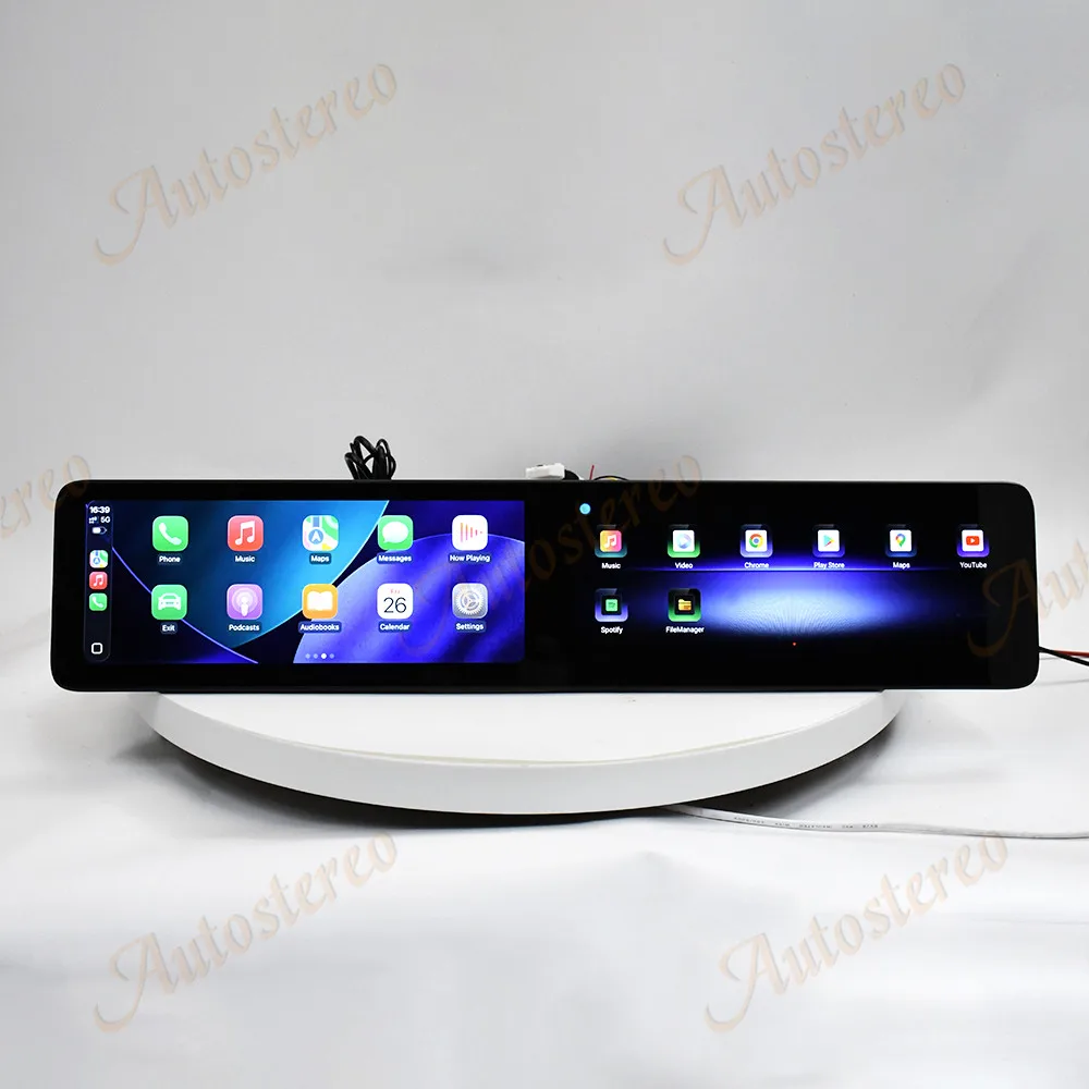 25 Inch Dual Screen Android 14 For Mercedes Benz GLK Class 2009-2012 Car GPS Navigation Multimedia Player Car Radio Auto Media