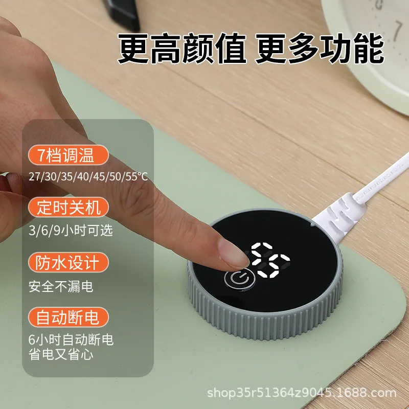 Silicone Heating Mouse Pad Large Office Desktop Heating Pad Dormitory Homework Waterproof Heating Table  Mouse Pad