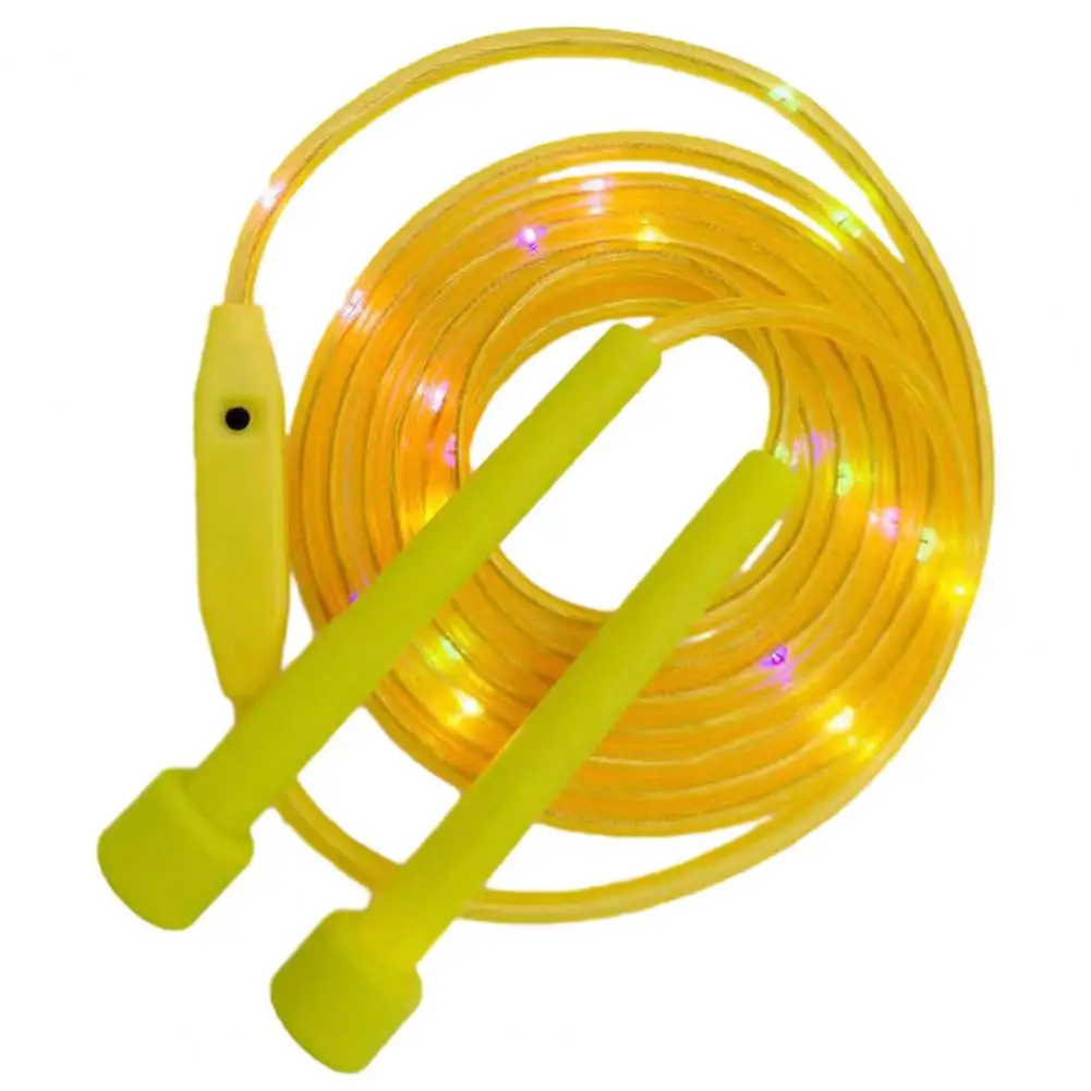 Glowing Skipping Rope Battery-operated Led Skipping Rope for Kids Colorful Light Comfortable Grip Electronic Jump Rope for Home