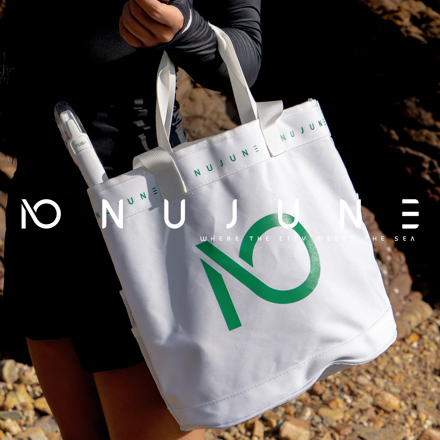 Nu-June Swimming Mesh Breathable Handbag Outdoor Portable Beach Tote Handbag Gym Shower Make up Shopping Bag with Travel