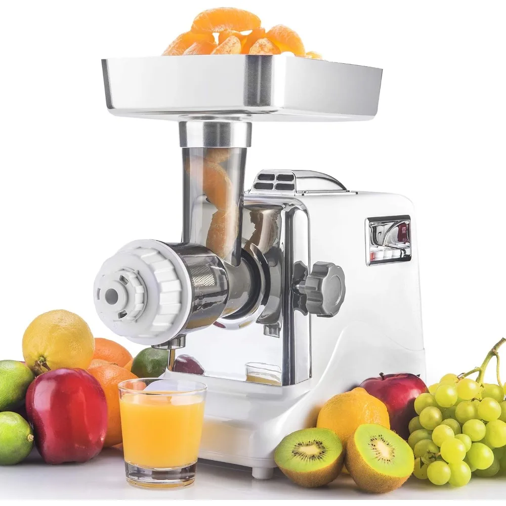 

Megaforce 3000 Series 6-in-1 Electric Meat Grinder | 3000W Max Air Cooled 3-Speed Juicer 5 Grinding Plates | Stainless S