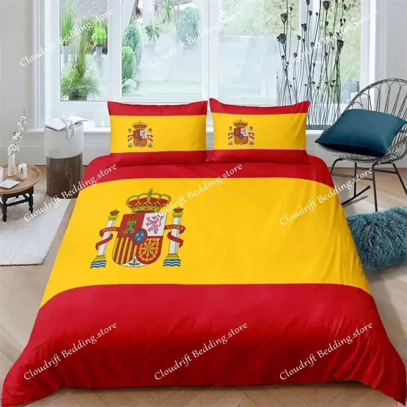 National Flag Duvet Cover Set King Size Creative American Flag Bedding Set for Teens Adults Microfiber Single Double Quilt Cover
