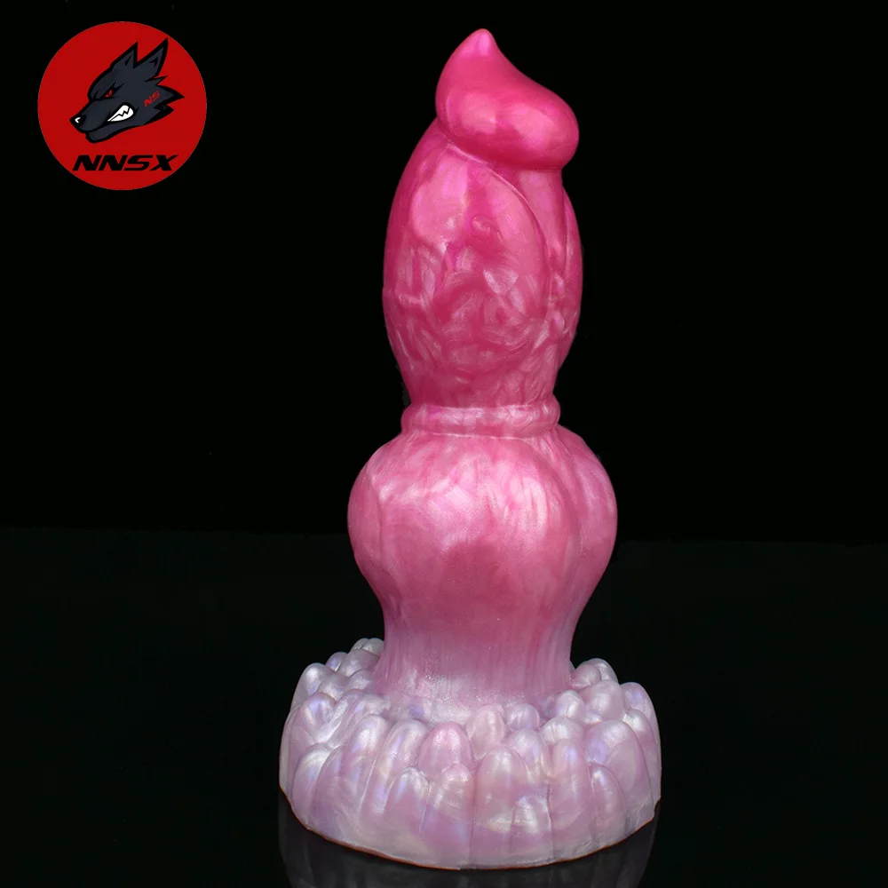 

NNSX Dog Knot Silicone Dildo With Suction Cup Fantasy Animal Penis Dick Sexy Toys For Woman And Man Masturbation Anal Plug