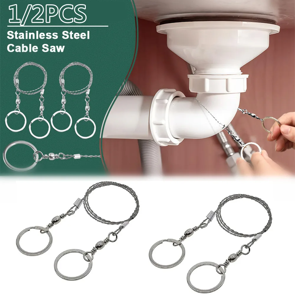 Manual Wire Saw Outdoor Emergency Survival Chain Saw Hand Tools  Portable Camping Hiking Cutting Wood Wire Saws Tools