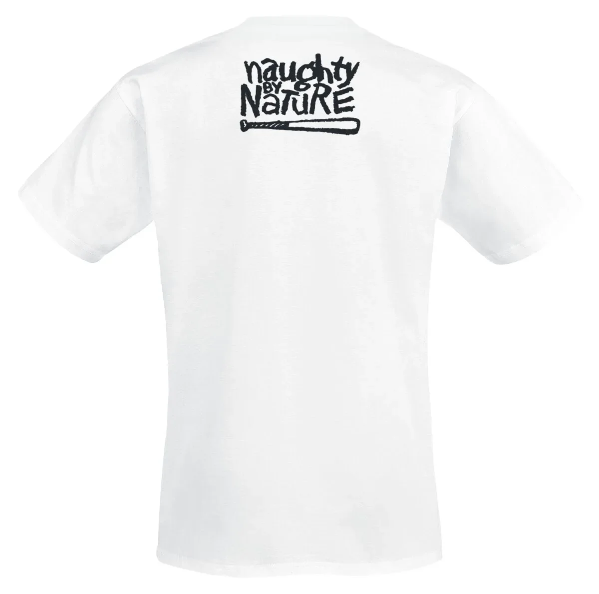 Naughty By Nature Photo Tee, 90s Hip Hop T-Shirt with Group Portrait Print & Back Logo, Classic Fan Merch