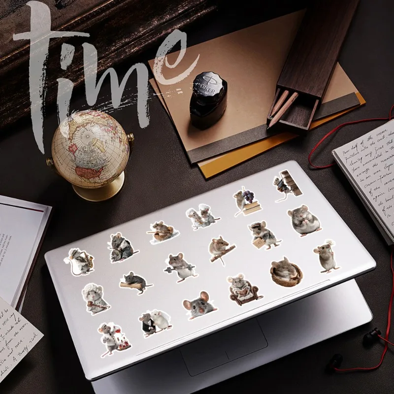 Autocollants décoratifs Graffiti créatifs souris de personnalité de dessin animé 50 pièces