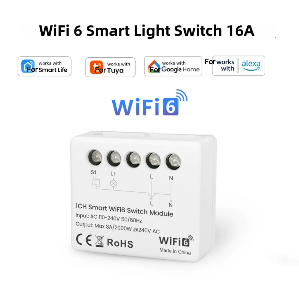 

For Graffiti Smarts WiFi Switch Circuit Breaker Remote Control With Real-time Monitoring And Googles Smarts Life App Control