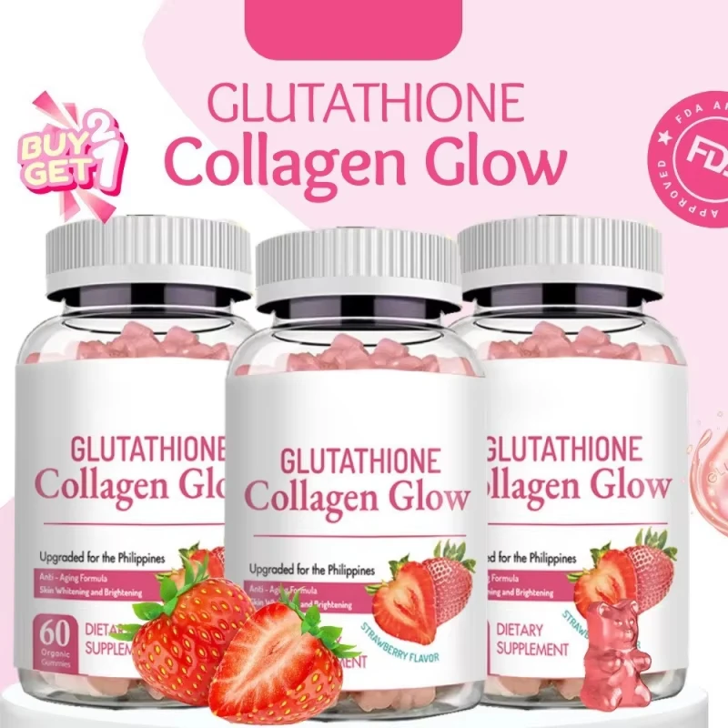 

60 Capsules Natural Anti-Aging Biotin Multivitamin Collagen Gummies Glutathione Skin Brightening Health Food