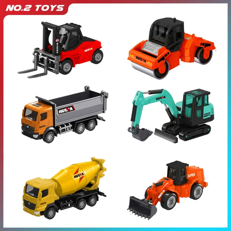 Huina liga empilhadeira rolo dumper escavadeira agitador caminhão modelo diecast carro caminhões de engenharia crianças brinquedo coleção presente natal