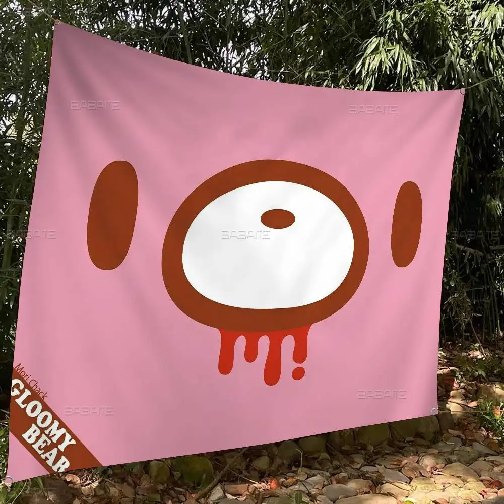 G-Gloomy B-Bears Character Retro Flags Multiple Choice Living Studio Booth Interior Decoration Banner