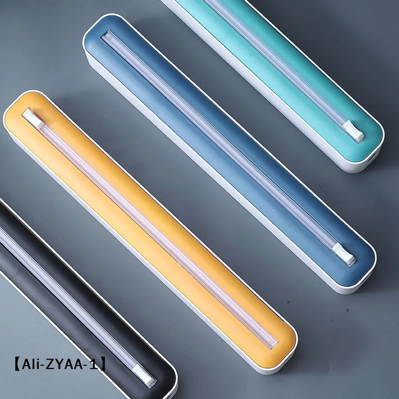 【A】Household Multi-functional Cling Film Cutter, Tear-free Sliding Cutter Suitable For Plastic Cling Film And Aluminum Foil