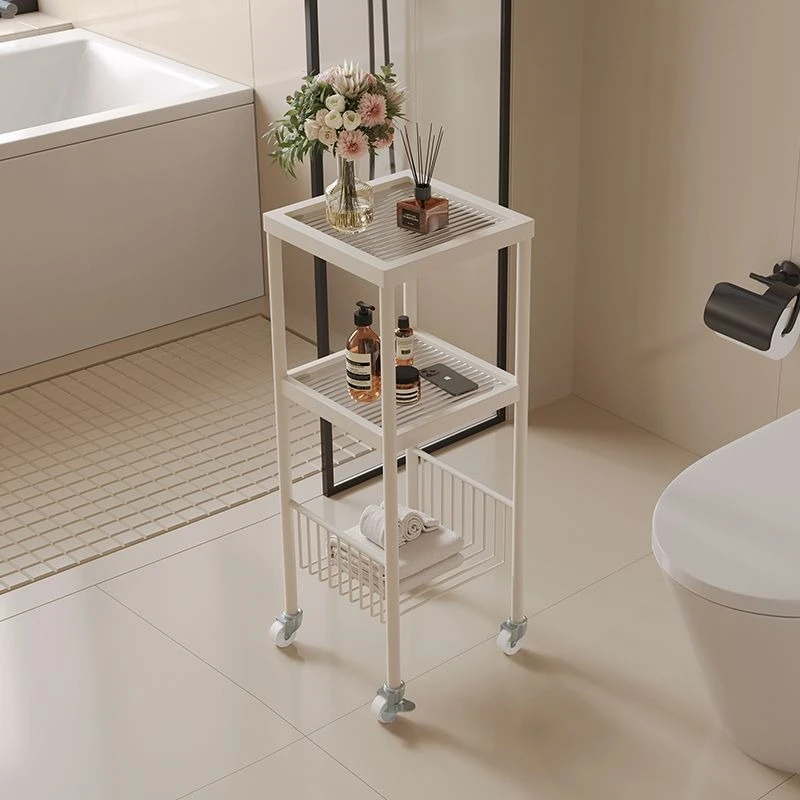 Floor-to-ceiling light luxury toilet bathroom trolley rack toilet
