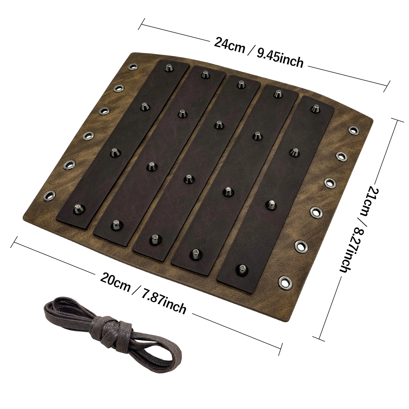 Men Medieval Retro Leather Armor Arm Warmers Lace-Up Viking Knight Gauntlet Wristband Rivet Bracer Cosplay Accessories