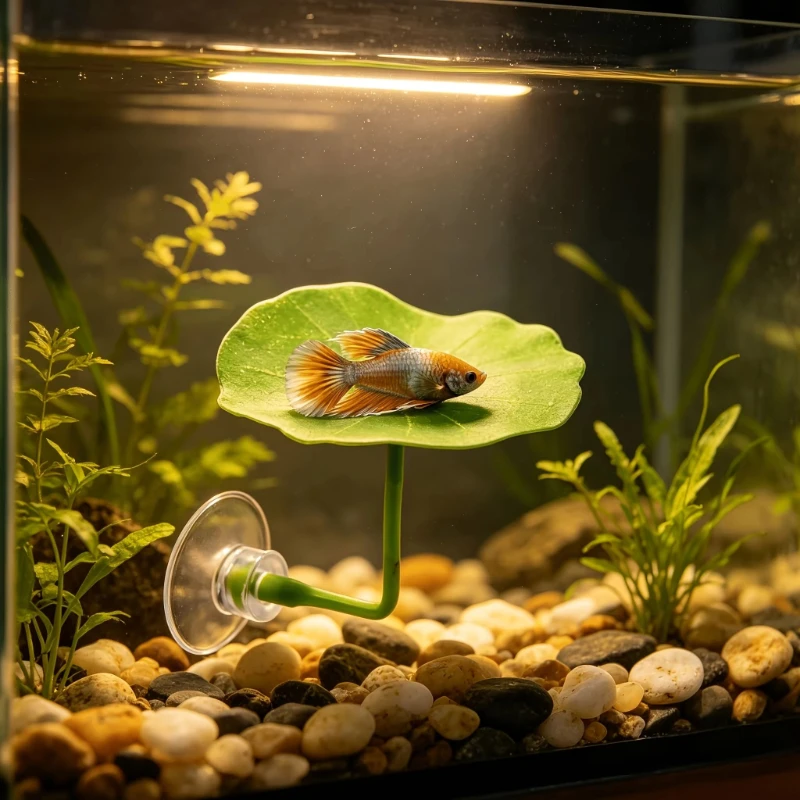 Folha de Lótus Artificial para - Betta Fish Tank avaliação e preço