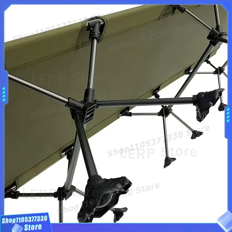 Portable Aluminum Folding Camping Bed for Adults High Foot Design Lightweight Outdoor Travel Cot Durable Sleep Solution Adult
